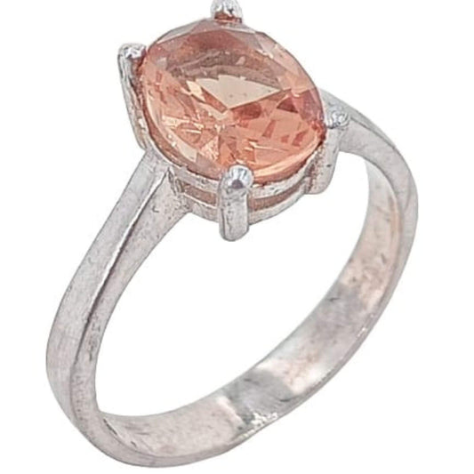 SOLITAIRE SILVER RHODIUM FINISH ZIRCONIA