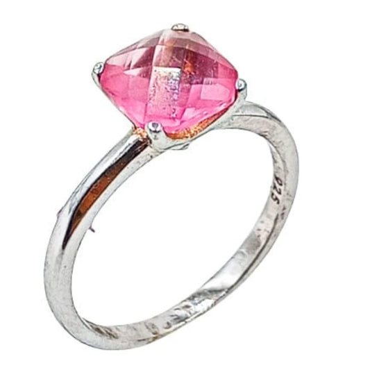 SOLITAIRE SILVER RHODIUM FINISH ZIRCONIA