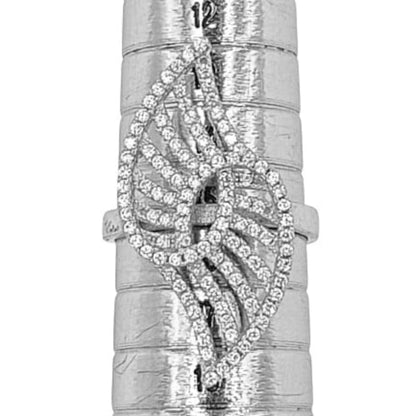 ANILLO PLATA ACABADO RODIO CIRCONITAS