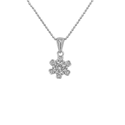 COLGANTE SOLITARIO PLATA ACABADO RODIO CIRCONITAS
