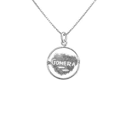 COLGANTE ISLA DE LA GOMERA PLATA ACABADO PLATEADO