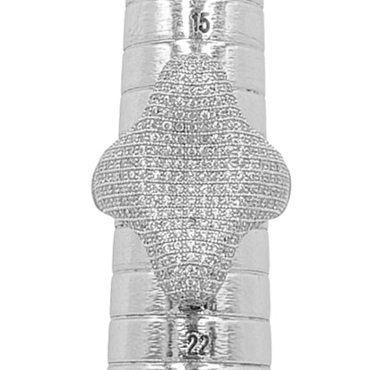 ANILLO PLATA ACABADO RODIO MICRO CIRCONITAS