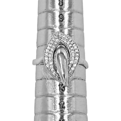 ANILLO PLATA ACABADO RODIO CIRCONITAS