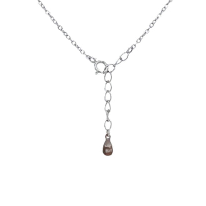 COLAR MARIPOSA PLATA ACABADO RODIO CIRCONITAS