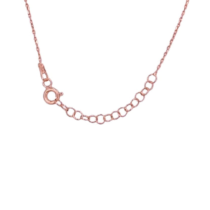 COLLAR PLATA ACABADO ROSA LISO BRILLO NACAR