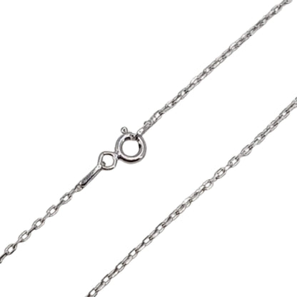 CADENA PLATA ACABADO RODIO 50CM