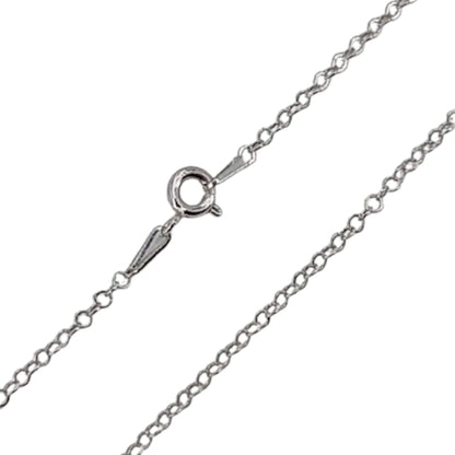 CADENA PLATA ACABADO RODIO 45CM