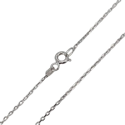 CADENA PLATA ACABADO RODIO 45CM