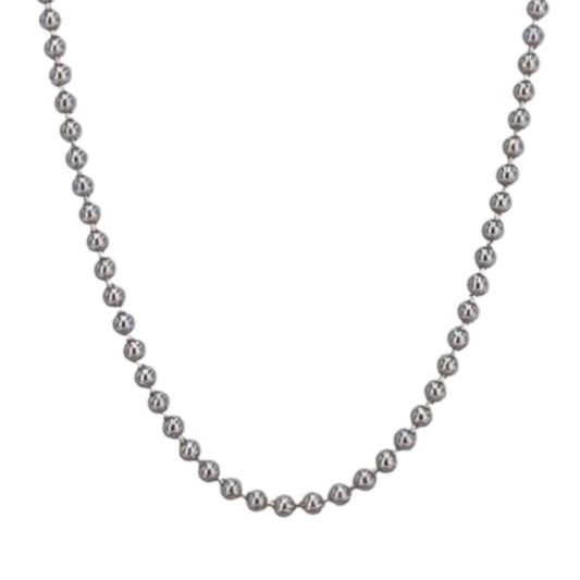 SILVER CHAIN ​​RHODIUM FINISH 55CM