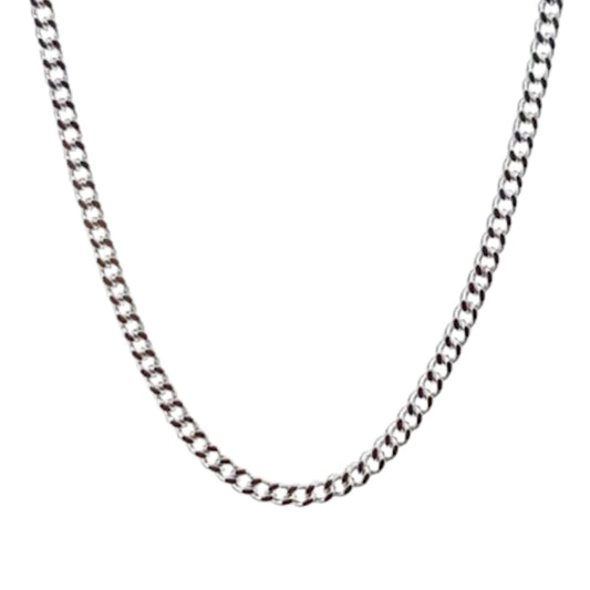 SILVER CHAIN ​​WITH SILVER FINISH 50CM