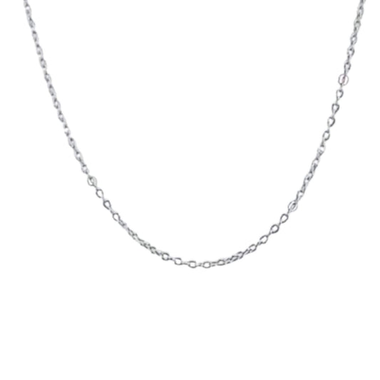 SILVER CHAIN ​​WITH SILVER FINISH 45CM