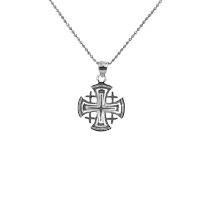 CRUZ PLATA ACABADO RODIO LISO BRILLO