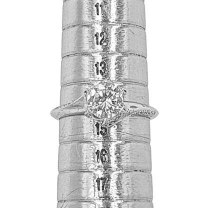 ANILLO SOLITARIO PLATA ACABADO RODIO CIRCONITAS