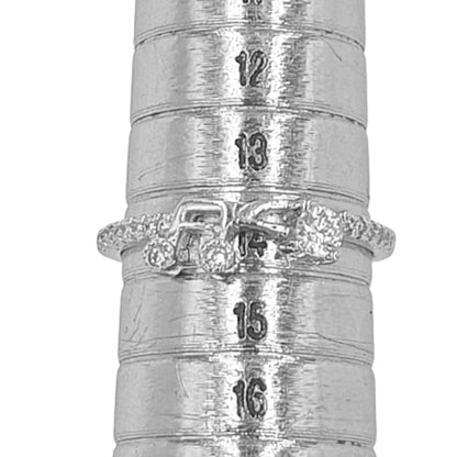 ANILLO NOTA MUSICAL PLATA ACABADO RODIO CIRCONITAS