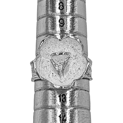 ANILLO FLOR PLATA ACABADO PLATEADO CALADO