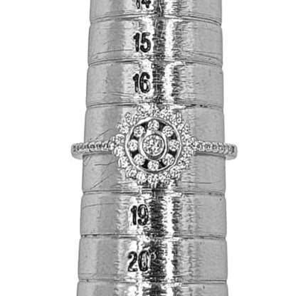 ANILLO PLATA ACABADO RODIO CIRCONITAS