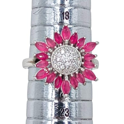 ANILLO PLATA ACABADO RODIO CIRCONITAS