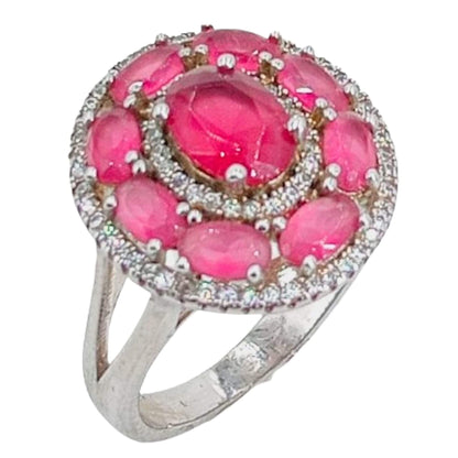 ANILLO PLATA ACABADO RODIO CIRCONITAS