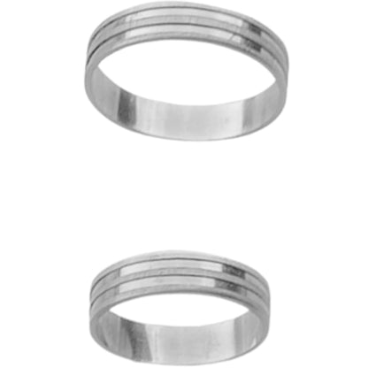 ALIANZA PLATA ACABADO RODIO LISO BRILLO MATE