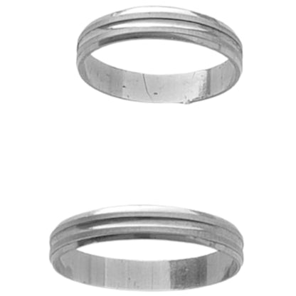 ALIANZA PLATA ACABADO RODIO LISO BRILLO MATE