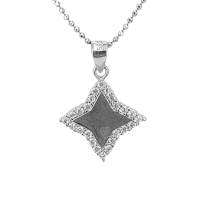 CONJUNTO PLATA ACABADO RODIO COLLAR PENDIENTES LISO BRILLO CIRCONITAS