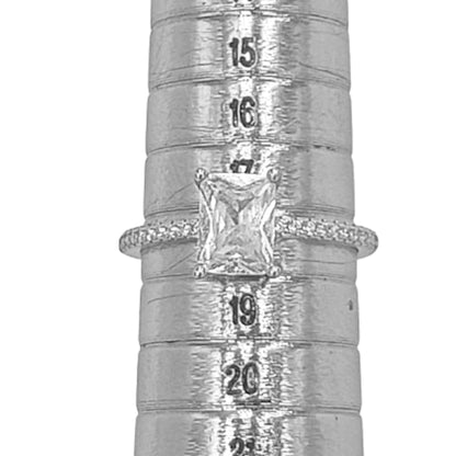 ANILLO SOLITARIO PLATA ACABADO RODIO CIRCONITAS