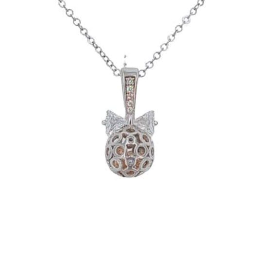 COLGANTE PLATA ACABADO RODIO CIRCONITAS