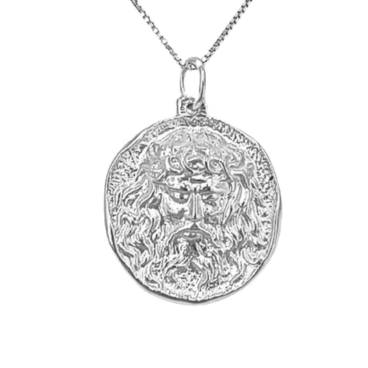 Christ Head Medal, Silver Finished
