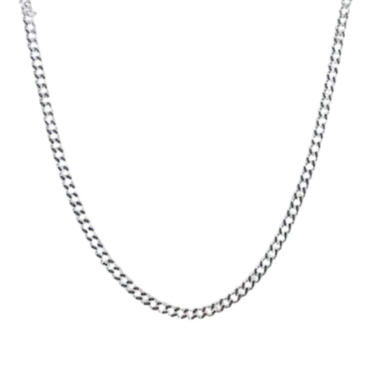 SILVER CHAIN ​​WITH SILVER FINISH 55CM