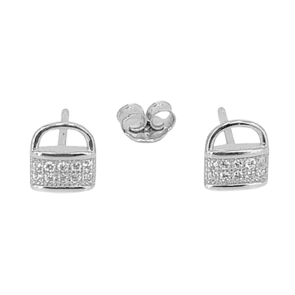 CONJUNTO PLATA ACABADO RODIO COLLAR PENDIENTES CIRCONITAS