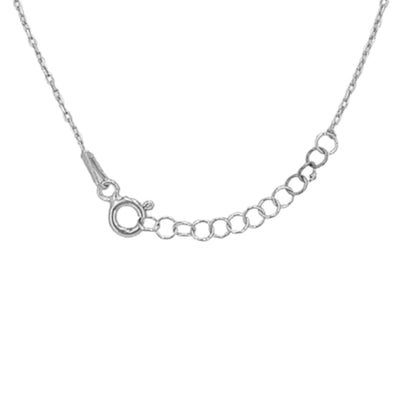 COLLAR PLATA ACABADO RODIO TREBOL CORAZON CIRCONITAS TURQUESAS