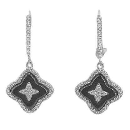 CONJUNTO PLATA CERAMICA COLLAR PENDIENTES ANILLO ACABADO RODIO CIRCONITAS