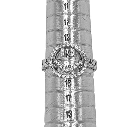 ANILLO PLATA ACABADO RODIO CIRCONITAS