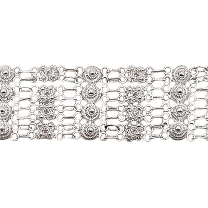 PULSERA PLATA ACABADO PLATEADO LABRADA