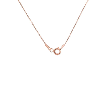 COLLAR PLATA ACABADO ROSA LISO BRILLO