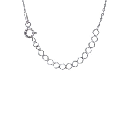 COLLAR PLATA ACABADO RODIO CIRCONITAS