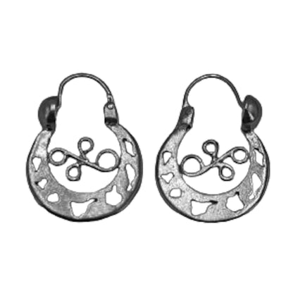 AROS CANARIOS 7 ISLAS PLATA ACABADO PLATEADO CALADO LISO BRILLO N-3