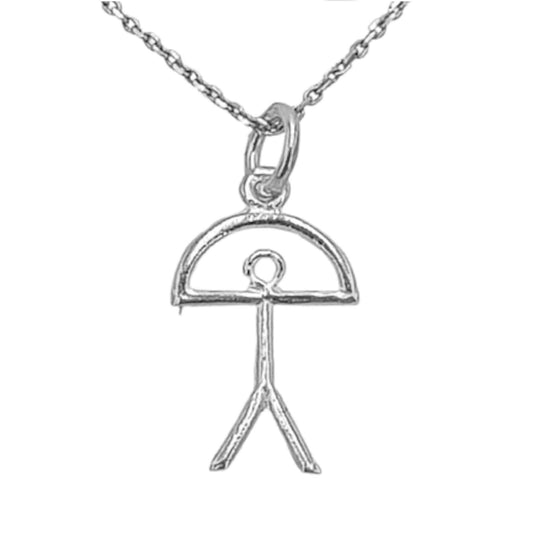 COLGANTE INDALO PLATA ACABADO PLATEADO LISO BRILLO