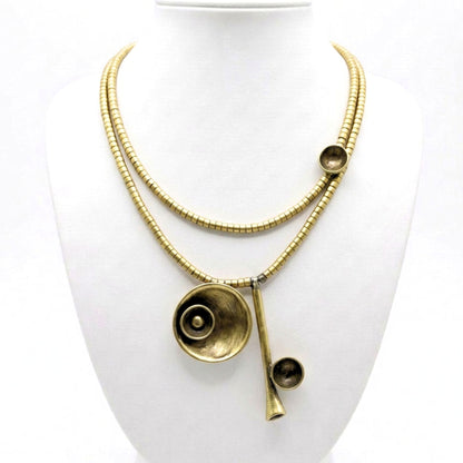 Collar Gargantilla de Bronce Dorado Envejecido – Exclusivo Vintage