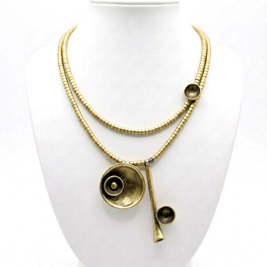 Collar Gargantilla de Bronce Dorado Envejecido – Exclusivo Vintage