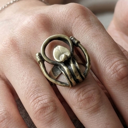 Anillo Escarabajo Bronce Vintage | Joyería Osnor