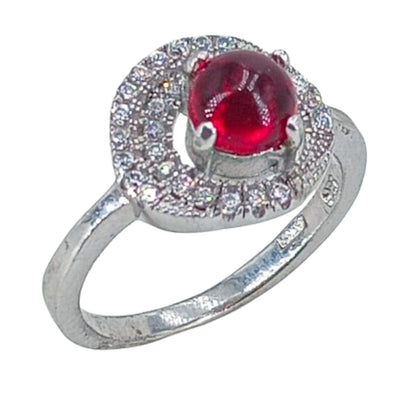 ANILLO DE PLATA TERMINADO EN RODIO Y CIRCONITAS