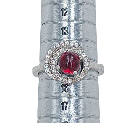 ANILLO DE PLATA TERMINADO EN RODIO Y CIRCONITAS