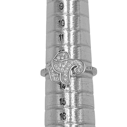 ANILLO DE PLATA ACABADO EN RODIO Y CIRCONITAS