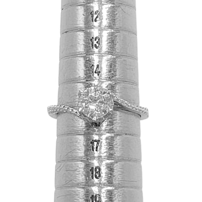 SOLITARIO PLATA ACABADO EN RODIO Y CIRCONITAS