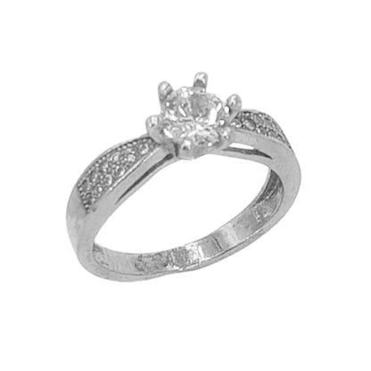 SOLITARIO PLATA TERMINADO EN RODIO Y CIIRCONITAS