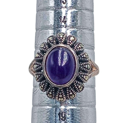 ANILLO PLATA ACABADO EN PLATEADO ,PIEDRA NATURAL