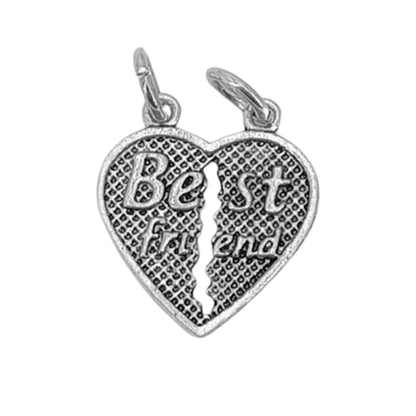 COLGANTE CORAZON PLATA ACABADO EN PLATEADO