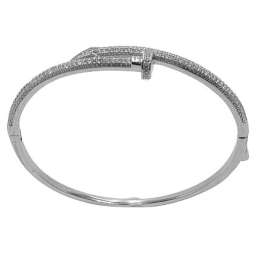 PULSERA PLATA ACABADO EN RODIO Y CIRCONITAS