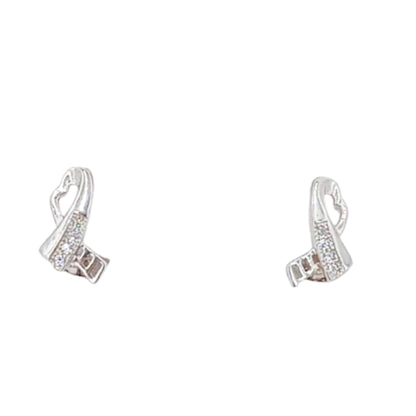 PENDIENTES PLATA ACABADO EN RODIO Y CIRCONITAS
